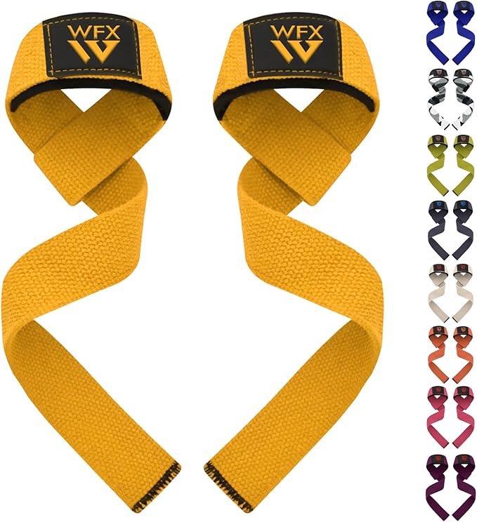 Weight Lifting Straps Wrist Support Padded Neoprene Gym Cross Training Hand Bar Weightlifting Straps Fitness Bodybuilding Power Exercise Grips Deadlift Men Women