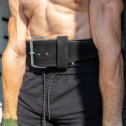 SERIOUS STEEL FITNESS Leather Weight Lifting Belt | Powerlifting, Weightlifting & Exercise Belt | 4" Wide & 10mm Thick