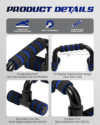 Ergonomic Push Up Bars (2 Pack) - Portable Push Up Handles for Men & Women, Ideal for Home, Gym, or Floor Workouts – Deep Muscle and Strength Training