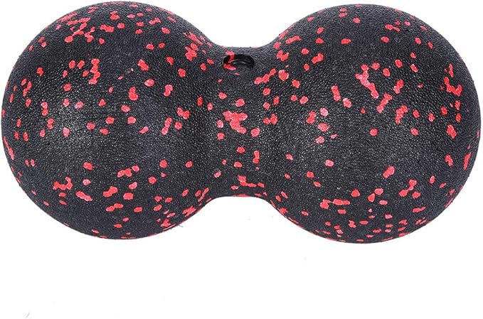 EPP Yoga Foam Roller Massage Ball Set High Density Muscle Recovery Tool for Yoga Rehabilitation Stability Exercises Black Color 30x15cm 11.8x5.9inch (24x12cm Double Balls)