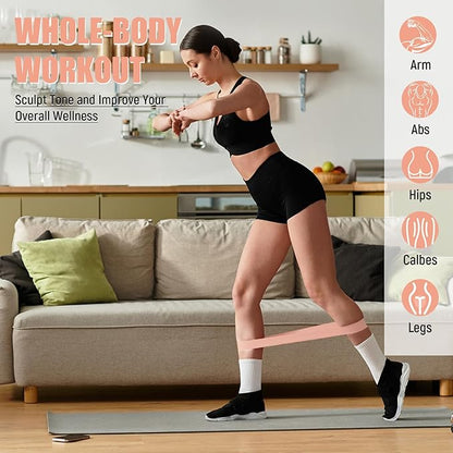 DEEKIN 20 Pcs Resistance Bands Resistance Loop Exercise Bands Exercise Equipment Elastic Drag Ring for Women and Men Home Fitness, Gym, Yoga