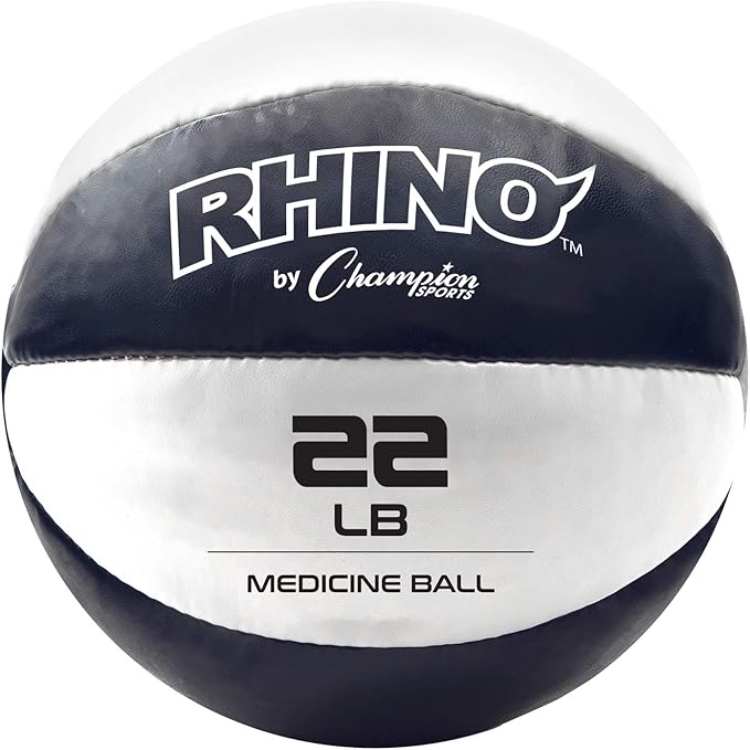 Champion Sports Leather Medicine Balls – Durable Weighted Balls for Strength, Core & Conditioning Training