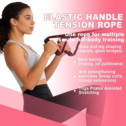 3 Pack Fitness Resistance Bands with Handles, Numbered Resistance Band, 8-Section Elastic Training Bands for Yoga, Stretching, Pilates, Fitness