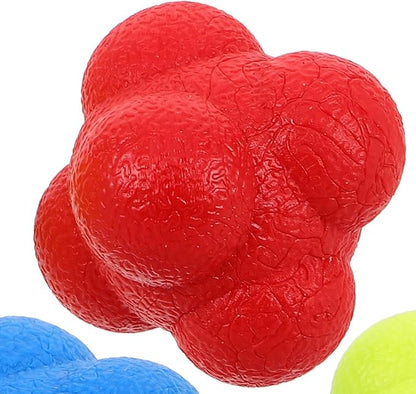 Kisangel 3pcs Hexagonal Reaction Balls Reflex Training for Sports Fitness Agility Exercises
