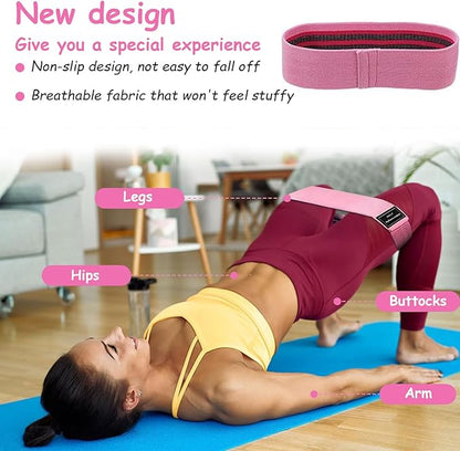 Resistance Bands for Working Out, Resistance Bands, 3 Set of Stretch Exercise Workout Bands for Booty Legs, Booty Band for Yoga Starter Set, Pilates, Working Out Hip Thigh Glute Bands Set