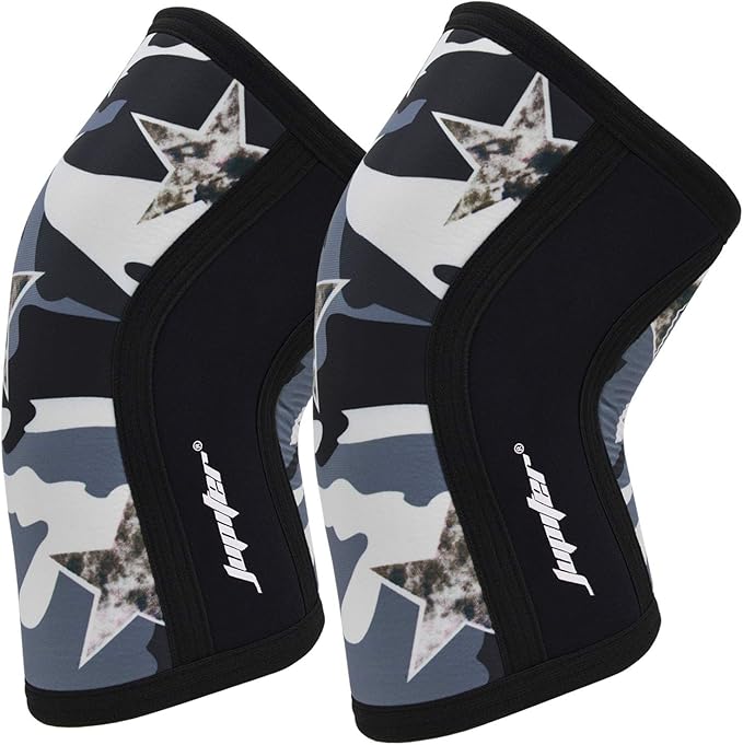 Knee Sleeves (1 Pair), 7mm Compression Knee Braces for Squats,Weightlifting,Powerlifting,Cross Training for Men & Women (Medium)