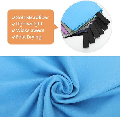 6 Pack Workout Towels Microfiber Quick Dry Lightweight Gym Towel Men Women Fitness Yoga Running Riding Hiking Tennis Fising Sports Body Sweat Towel(6 Pack(Dark))