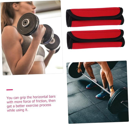 2PCS Barbell Pad Set Detachable Polyester Anti-Slip Grip Covers for Horizontal Bars Protective Mat for Hip Thrusts and Weightlifting Indoor Gym Accessories