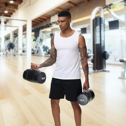 Water Dumbbells,Water Filled Training Dumbbells, Travel Weights Set, Adjustable Weights to 40Lbs,30Lbs,20Lbs,10Lbs,4Lbs Dumbbell Pair,Each 20/15/10/5/2 Lbs, Portable Gym for Strength Training, Fitness and Shaping