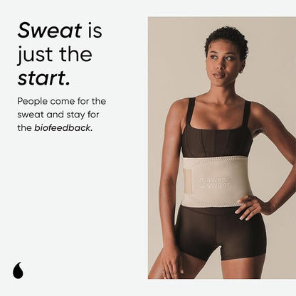 Sweet Sweat Waist Trimmer Toned Series - Premium Sweat Enhancing Fitness Belt for Women & Men - 5 Adjustable Sizes