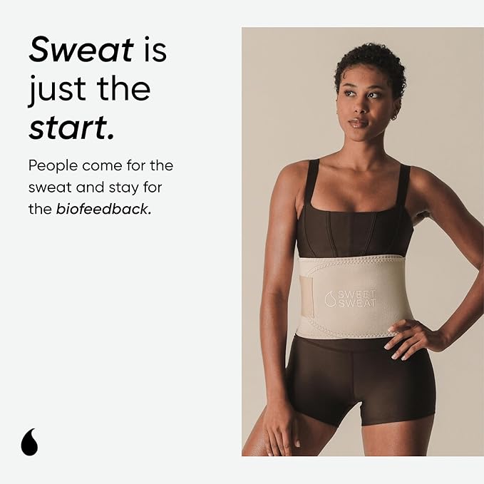 Sweet Sweat Waist Trimmer Toned Series - Premium Sweat Enhancing Fitness Belt for Women & Men - 5 Adjustable Sizes