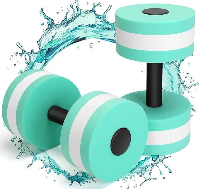 Pool Weights for Water Exercise 2 Pack, Aquatic Dumbbells for Pool Fitness & Water Aerobic Workouts, Dense and Sturdy Water Weights for Pool Exercise and Activities