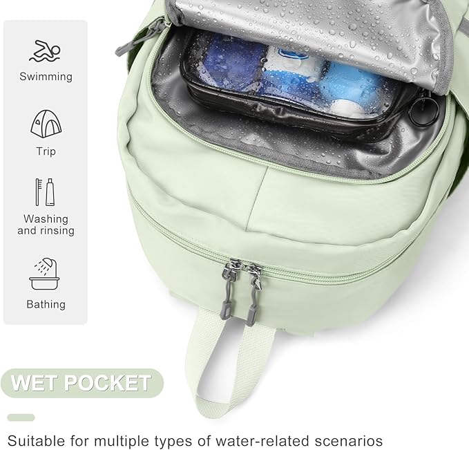 coofay Gym Backpack For Women Waterproof Backpack With Shoe Compartment Lightweight Travel Backpack Sports Backpacks Small Gym Bag