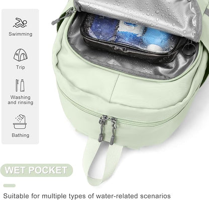 coofay Gym Backpack For Women Waterproof Backpack With Shoe Compartment Lightweight Travel Backpack Sports Backpacks Small Gym Bag