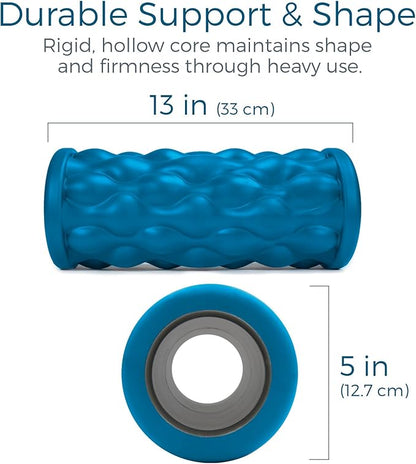 Teeter Massage Foam Roller - Textured for Deep Tissue Muscle Relief to Boost Recovery, Flexibility, Mobility - Back Pain Relief, Sports Massage, Myofascial Release