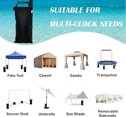 8 Pack (NO Sand) Sand Bags for Canopy Weights (Black)