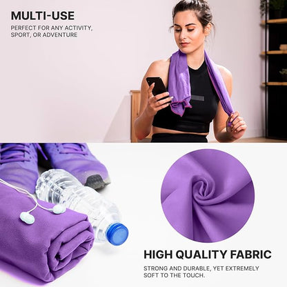 Wet Work Microfiber Beach Towel XL(60”x36”), Thin & Lightweight, Super Absorbent, Quick Dry, Ultra-Soft, Lint Free, Travel-Friendly, Perfect for Carwash, Microfiber Towels for Body, Bath Sheet Towels