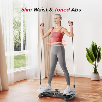 MERACH Waist Twister Machine Exercise, Ab Twist Board with 300 lbs Weight Capacity, Abs Workout for Slim Waist and Core Ab Exercise, Noiseless Home Gym Equipment for Women Men