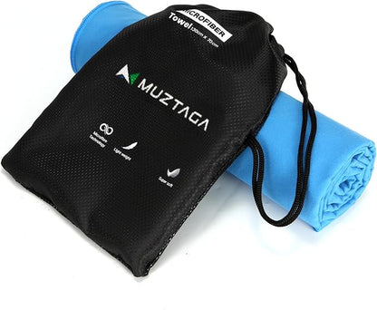 Microfiber Towel for Travel, Camping, Hiking, Backpacking, Shower – Quick Dry, Ultra Compact, Lightweight & Super Absorbent(Marine Blue,51x27 in)