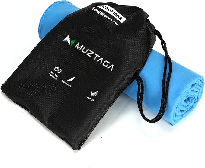 Microfibre Towel Extra Large for Beach, Travel, Swimming, Bath– Quick Dry, Ultra Compact, Sand Free, Lightweight & Super Absorbent(Marine Blue,78x35 in)
