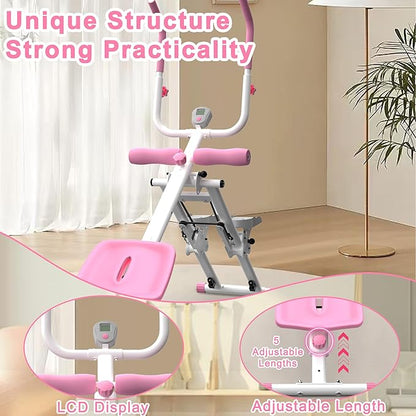 2-in-1 Stair Stepper and Ab Trainer Machine, Multi-Function Full Body Exercise Equipment for Home Gym