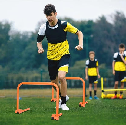 Hikeen Agility Speed Training Hurdles, Adjustable Agility Training Hurdles for Football, Basketball, Soccer Hurdles Training Equipment Set