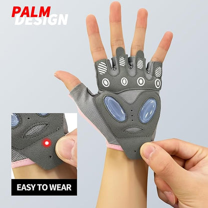 Workout Gloves for Women, Breathable Weight Lifting Gloves with Non-Slip Grip & Cushion Pads for Gym, Fitness Training, Exercise, Cycling