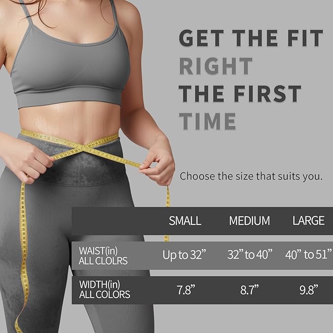 Waist Trimmer Belt for Men & Women – Silver Ion Sweat Belt, Anti-Slip Sauna Trainer, With Pocket & Precision Fit