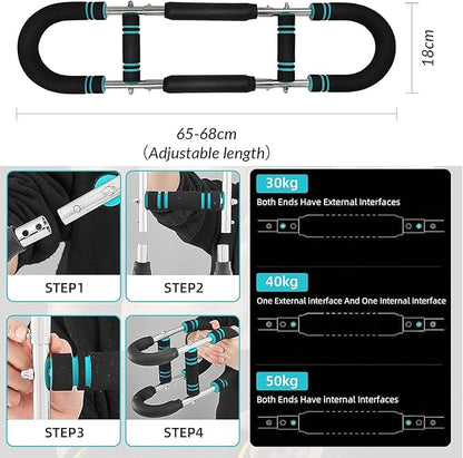 Twister Arm Trainer, 66-110lb Adjustable Fitness Equipment, Chest Workout Equipment for Men, Portable Detachable Upper Body Forearm Strengthener Shoulder Arm Exerciser for Home Gym