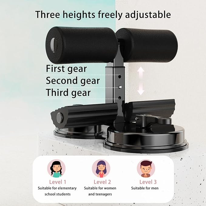 Sit Up Bar, Abs Master Assistant Device, for Home Fitness Equipment, Portable Adjustable Sit Up Floor Holder, for Ab Workouts,Sit-Ups & Core Exercises,Home Office Gym.