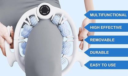 KESHWELL Cellulite Massage Roller,Lymphatic Drainage Massager,Muscle Massage Roller,Cellulite Remover for Leg Massager,Manual Massage Stick with Detachable Rollers for Leg,Neck,Back, Arm,Thigh.Blue