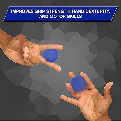 THERABAND Hand Exerciser, Ball For Hand, Wrist, Finger, Forearm, Grip Strengthening & Therapy, Squeeze Ball to Increase Hand Flexibility & Relieve Joint Pain, Blue, Firm