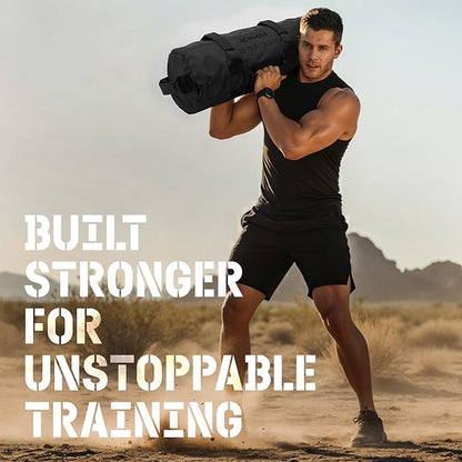 Yes4All Sandbags for Working Out, Adjustable Sand Bags for Weight Training with Handles, Multiple Colors & Sizes 5-200lbs