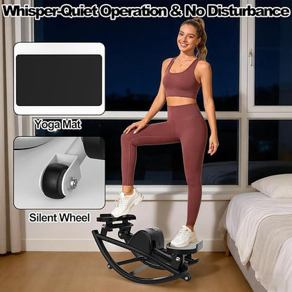 Rocking Stepper for Exercise at Home, 2026[New Vision] Motion Stair Stepper with Resistance Bands & Balance Board, Low-Impact Full Body Workout Equipment, Stable Structure Exercise Equipment