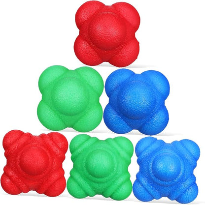 BESTonZON 6pcs Agility Reaction Training Hexagonal for Hand-Eye Coordination and Elastic for Sports Training Lightweight for Boys and Girls and Adults