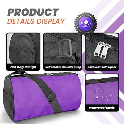 C&F BOGMOST Small Travel Duffel Bag Foldable Waterproof Gym Bag for Gym Beach Swim Bag Men Women Duffle Bags Lightweight Oxford Cloth Sports Bags -Purple