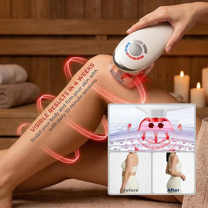 4-in-1 Electric Cellulite Massager & Body Sculpting Machine -5 Modes Adjustable, Cordless Slim-Sculpt Device for Belly, Thighs, Arms&Face- Postpartum Recovery&Cellulite Reducer&Lymphatic Drainage