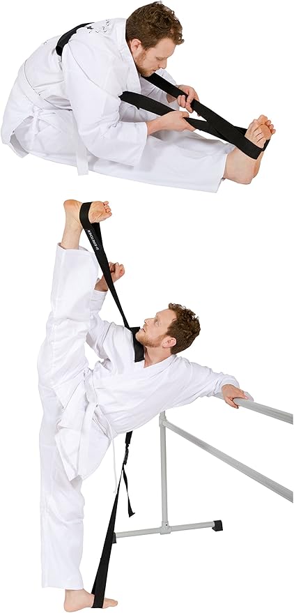 Si-Stretcher Stretching and Flexibility aid for Martial Artists, Dancers, Gymnasts, Cheerleaders, Physical Therapy, Yoga, Pilates & Athletes A Comfortable Stretching Band/Strap