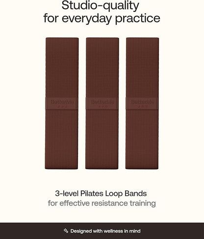 BetterMe Pilates Loop Bands – Resistance Bands Set for Women – Elastic Workout Bands for Glutes, Legs & Core – Home Fitness & Exercise Bands
