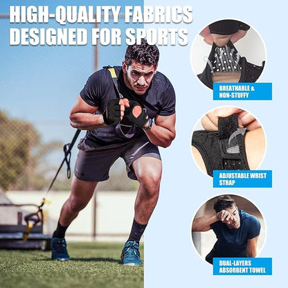 RIGWARL Workout Gloves, Lightweight Fitness Gloves with Full Palm Protection and Excellent Grip for Men Women, Weight Lifting Gloves for Cycling Pull ups Exercise