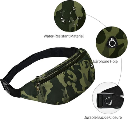 Fanny Pack for Men Women, Waterproof Sports Waist Bag Pack, Belt Bag for Travel Hiking Running