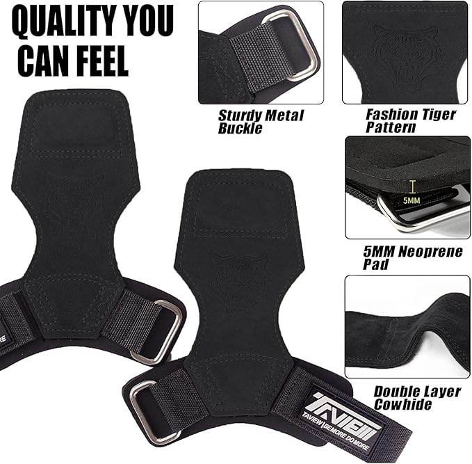 TAVIEW Wrist Straps for Weightlifting for Maximum Grip Support - Lifting Deadlift Strap & Weight Lifting Grips Gloves for Working Out Pull Up Deadlifting & Shrugs