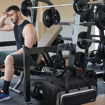 MIER Large Gym Bag for Men Sports Duffle Bag with Shoe Compartment 60L Lightweight Duffel Bags for Workout Fitness Travel, Blue
