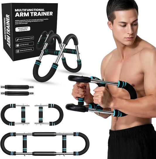 Heavy-Duty Arm Trainer for Men, 60–120 lbs – 2025 Upgraded Twister Bar for Chest & Arm Power Training