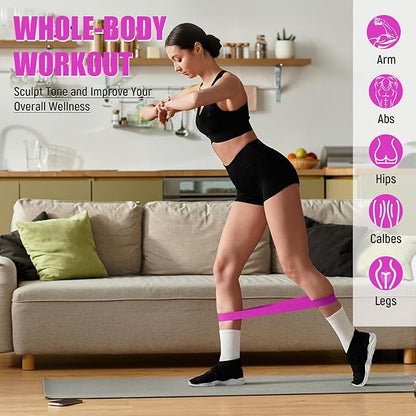 DEEKIN 20 Pcs Resistance Bands Resistance Loop Exercise Bands Exercise Equipment Elastic Drag Ring for Women and Men Home Fitness, Gym, Yoga
