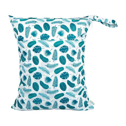 babygoal Wet Dry Bags for Baby Cloth Diapers, Washable Travel Bags, Beach, Pool, Gym Bag for Swimsuits & Wet Clothes with Two Zippered Pockets 3 Pack, 3LN12