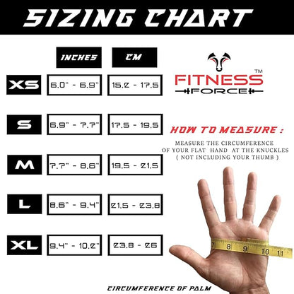 FITNESS FORCE Ventilated Weightlifting Gloves Workout Gloves for Men & Women with Built-in Wrist Wraps Fingerless Gym Gloves for Men Perfect for Exercise Fitness, Weight Lifting, Cross Training