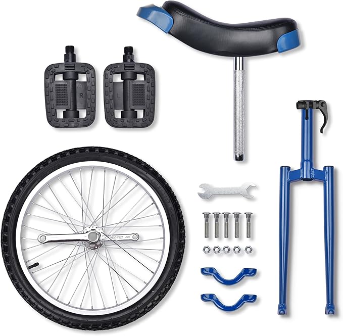AW 16/18/20/24 Inch Wheel Outdoor Unicycle Adjustable Seat Exercise Bicycle Fit Adults Kids Outdoor Sports Fitness Exercise, for Choice