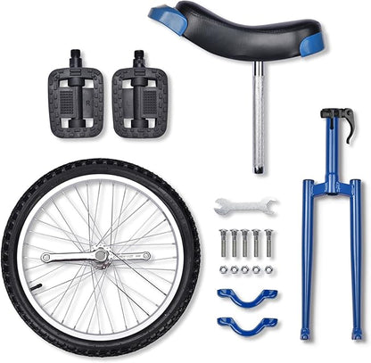 AW 16/18/20/24 Inch Wheel Outdoor Unicycle Adjustable Seat Exercise Bicycle Fit Adults Kids Outdoor Sports Fitness Exercise, for Choice