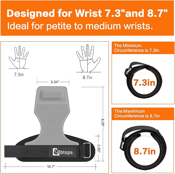 Weight Lifting Wrist Strap, Double-Layer Leather Wrist Straps for Gym Strength Training Weightlifting,Deadlift and Powerlifting, Enhance Grip Strength Neoprene Padding Gym Workout Lifting Straps Men/Women Pair